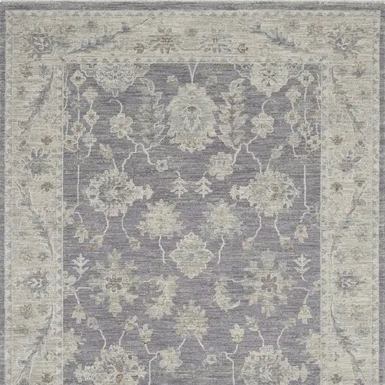 Pink and Ivory Floral Power Loom Area Rug Photo 9