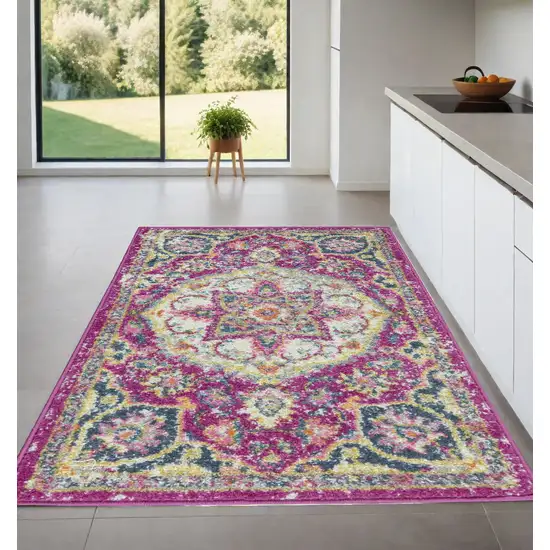 Pink Dhurrie Area Rug Photo 1