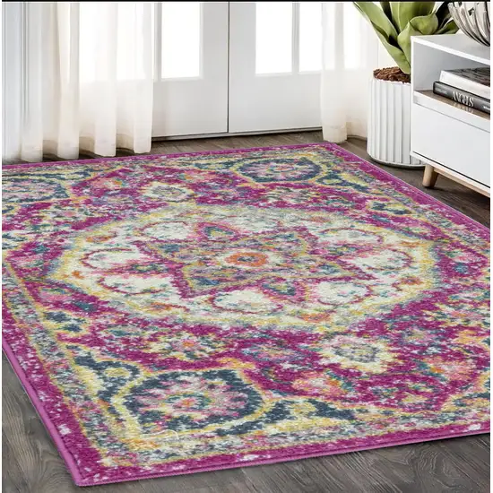 Pink Dhurrie Area Rug Photo 1