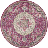 Photo of Pink and Ivory Medallion Area Rug