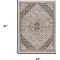 Photo of Pink and Ivory Medallion Area Rug