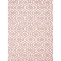 Photo of Pink and Ivory Moroccan Power Loom Area Rug