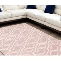 Photo of Pink and Ivory Moroccan Power Loom Area Rug