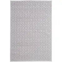 Photo of Pink and White Geometric Power Loom Area Rug