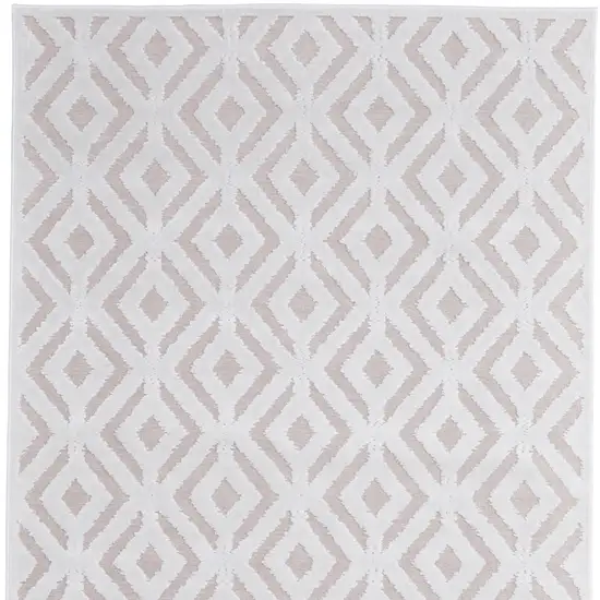 Pink and White Power Loom Area Rug Photo 3