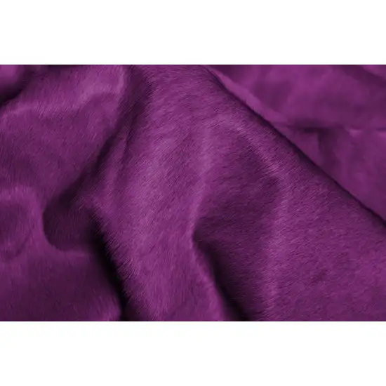 Plum Cowhide Handmade Area Rug Photo 6