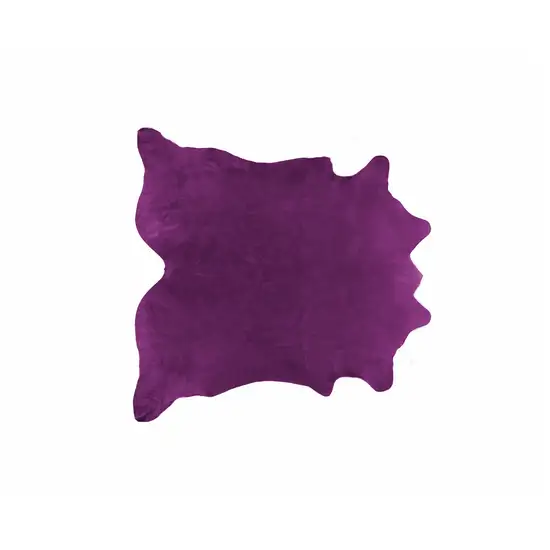 Plum Cowhide Handmade Area Rug Photo 1