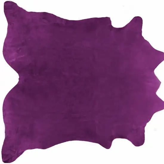 Plum Cowhide Handmade Area Rug Photo 3