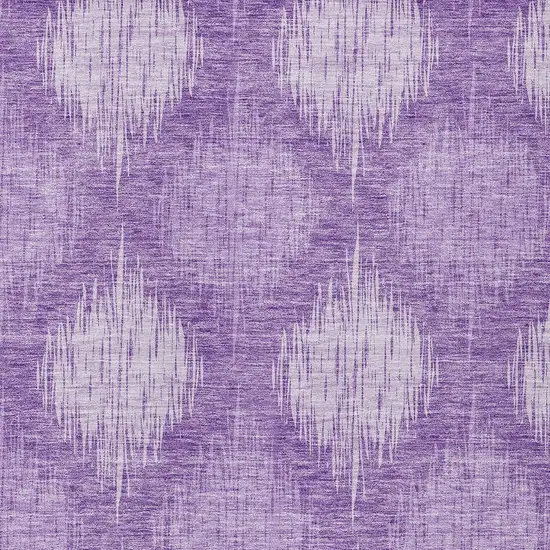 Plum Purple And Lavender Ikat Washable Indoor Outdoor Area Rug Photo 6