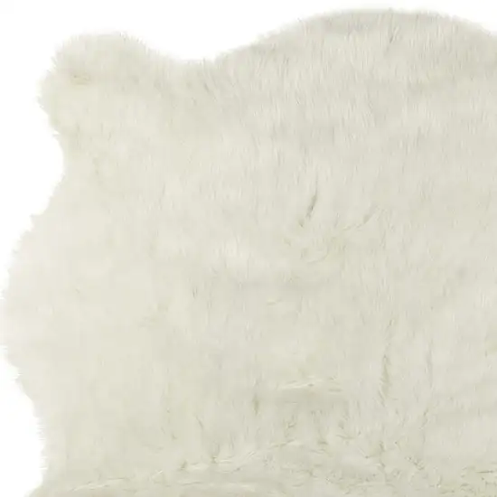 Polar Bear Off White Faux Hide Area Rug Photo 4