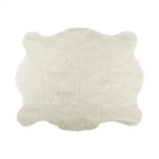 Polar Bear Off White Faux Hide Area Rug Photo 1