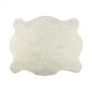 Photo of Polar Bear Off White Faux Hide Area Rug