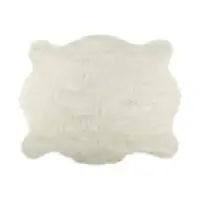 Photo of Polar Bear Off White Faux Hide Area Rug