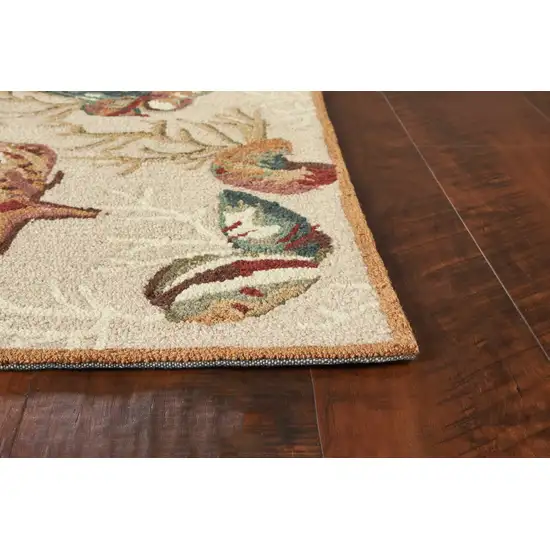 Polyester Beige Area Rug Photo 4