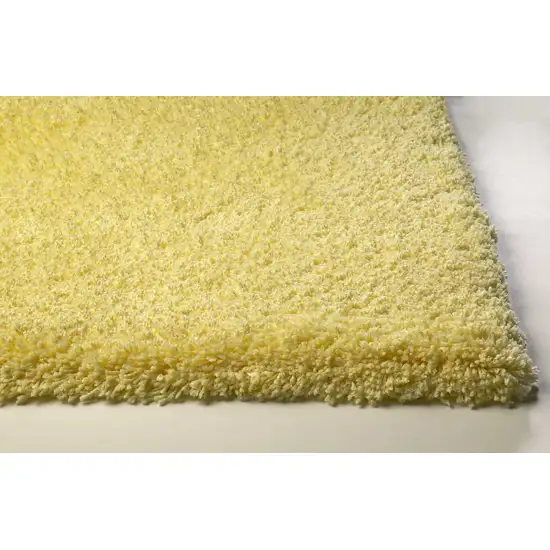 Polyester Canary Yellow Area Rug Photo 5