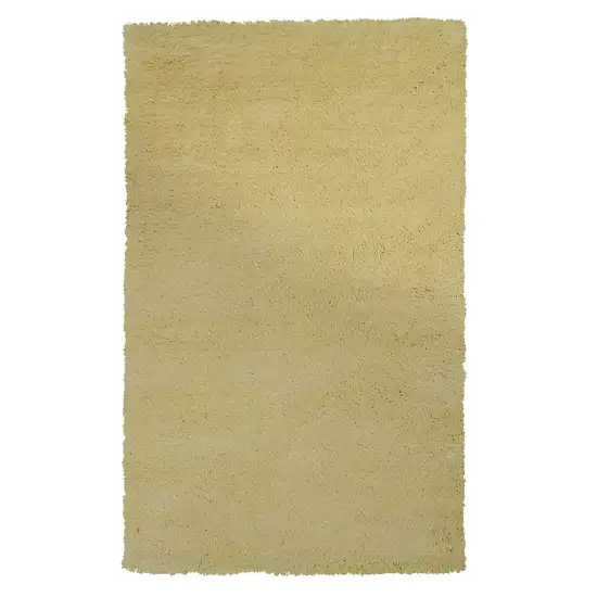 Polyester Canary Yellow Area Rug Photo 1