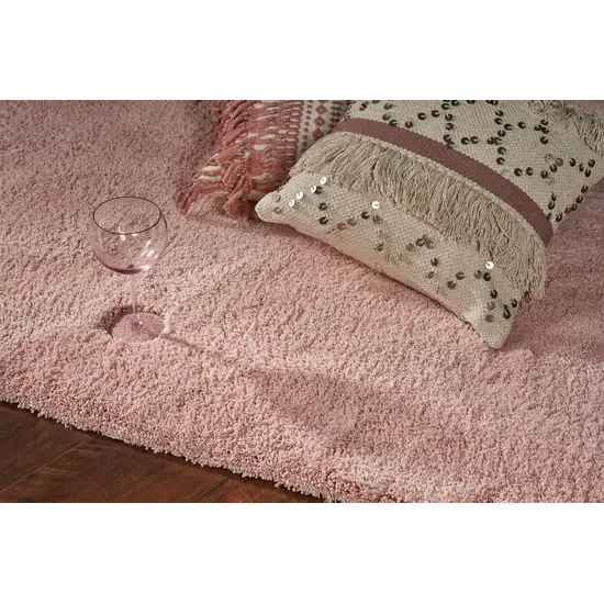 Polyester Rose Pink Area Rug Photo 4