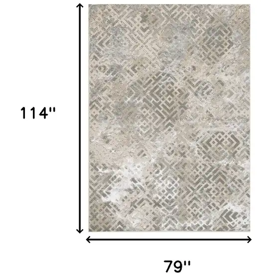 Polyester Sand Silver Area Rug Photo 3