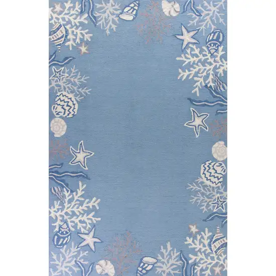 Light Blue Hand Tufted Area Rug Photo 2