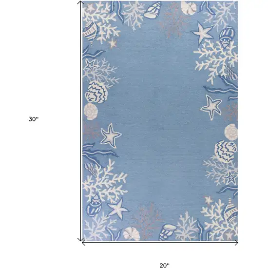 Light Blue Hand Tufted Area Rug Photo 3