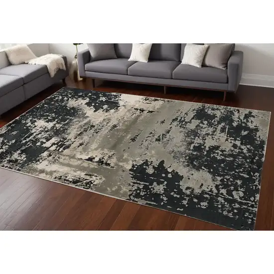 Black and Silver Area Rug Photo 1