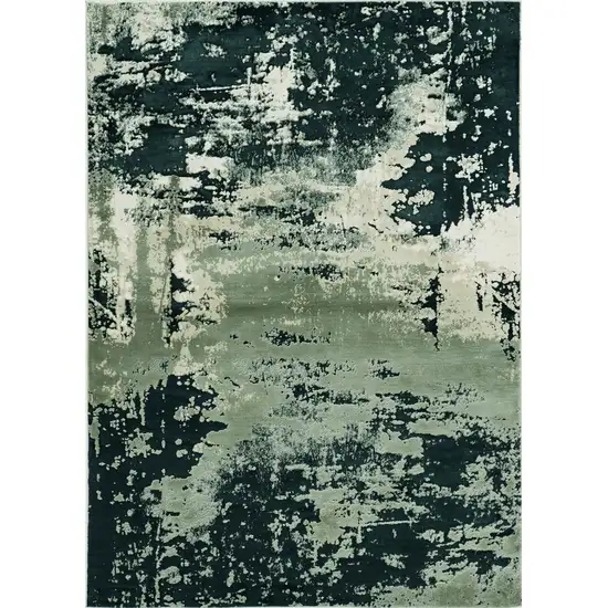 Polyester Silver Charcoal Area Rug Photo 1