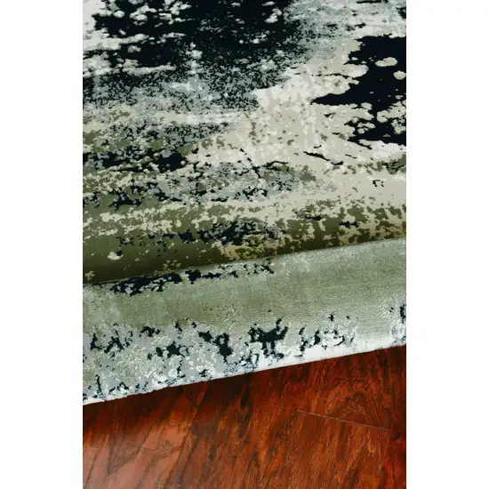 Polyester Silver Charcoal Area Rug Photo 4