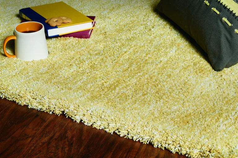 Polyester Yellow Heather Area Rug Photo 4