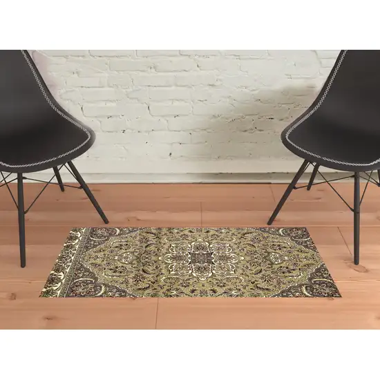 Polypropylene Beige Or Ivory Accent Rug Photo 2