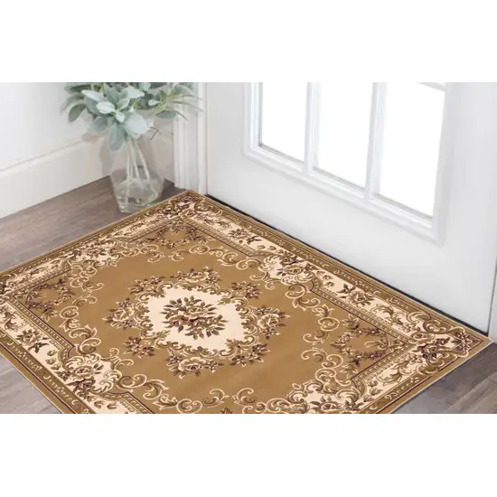 1' X 2' Polypropylene Beige Or Ivory Area Rug Photo 1