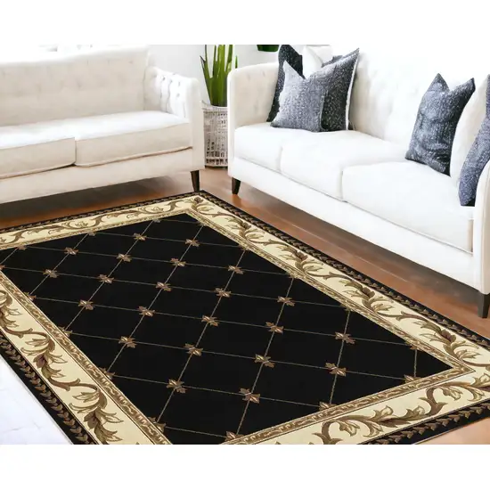 Polypropylene Black Area Rug Photo 1