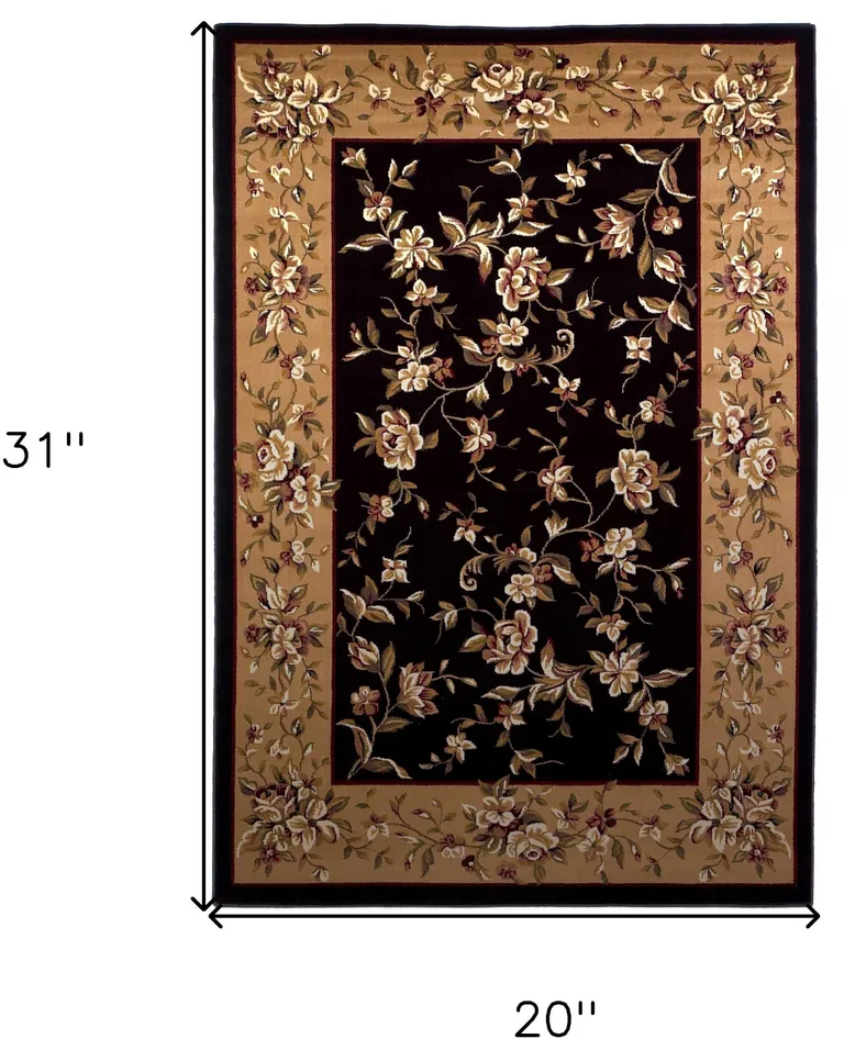 Polypropylene Black or Beige Area Rug Photo 4