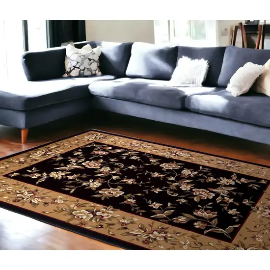 Polypropylene Black Or  Beige Area Rug Photo 1