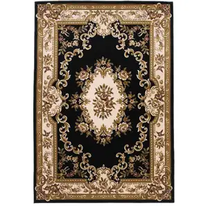 Photo of Polypropylene Blackor Ivory Area Rug