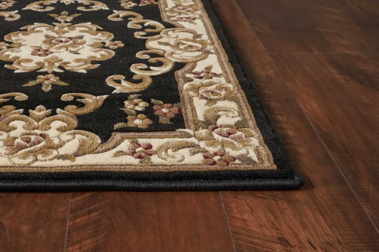 Polypropylene Blackor Ivory Area Rug Photo 4