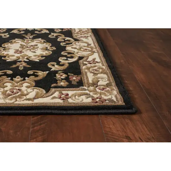 Polypropylene Blackor Ivory Area Rug Photo 4