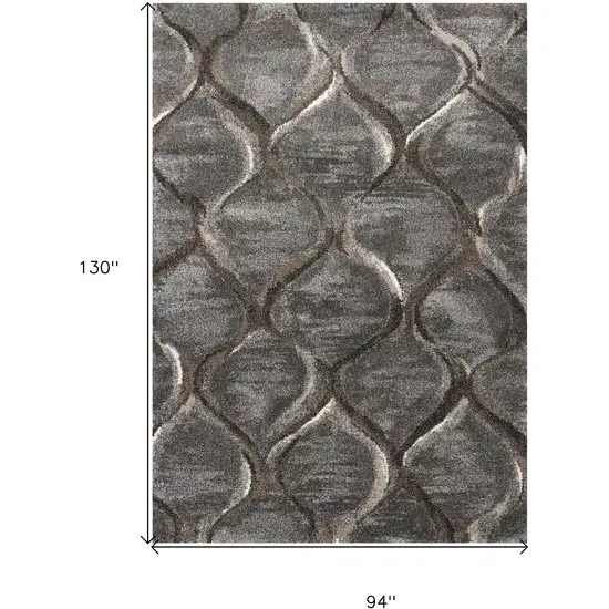 Polypropylene Charcoal Area Rug Photo 7