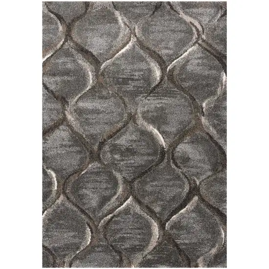 Polypropylene Charcoal Area Rug Photo 1