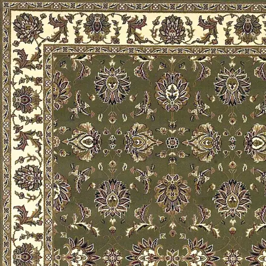 Polypropylene Green Or Ivory Accent Rug Photo 6