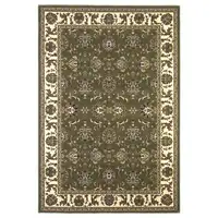 Photo of Polypropylene Green or  Ivory  Area Rug