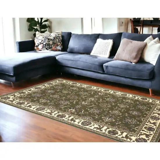 Polypropylene Green Or  Ivory  Area Rug Photo 2