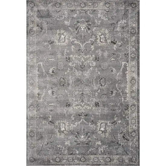 Polypropylene Grey Area Rug Photo 1