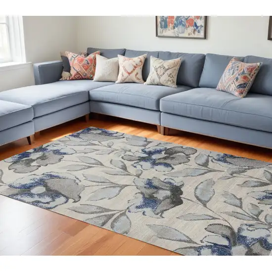 Blue and Gray Area Rug Photo 1