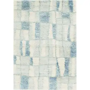 Photo of Polypropylene Ivory or Blue Area Rug