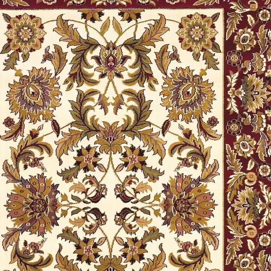 Red and Ivory Area Rug Photo 8