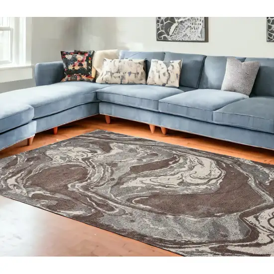 Polypropylene Mocha Area Rug Photo 1