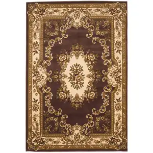 Photo of Polypropylene Plum or Ivory Area Rug