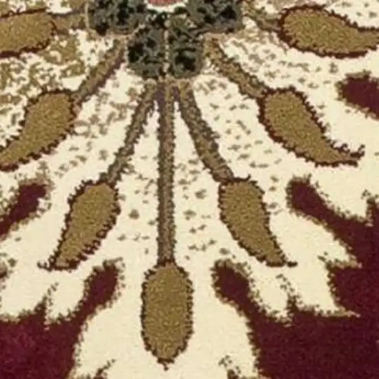 Polypropylene Red Accent Rug Photo 5