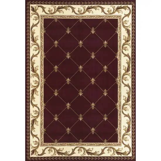 Polypropylene Red Area Rug Photo 1