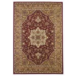 Photo of Polypropylene Red or Beige Accent Rug